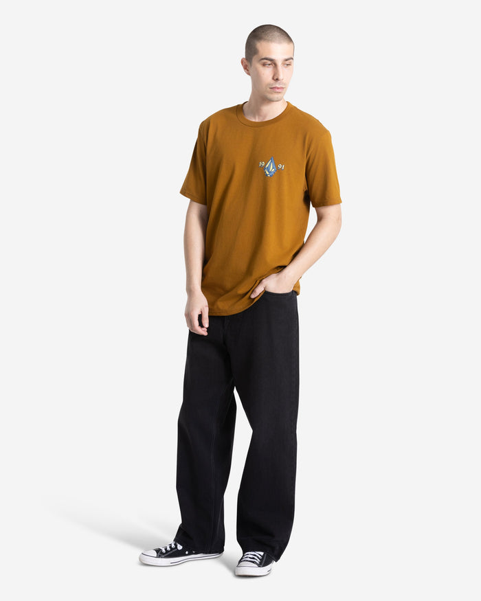 Men's Countertop Short Sleeve Tee-Major Brown-Volcom
