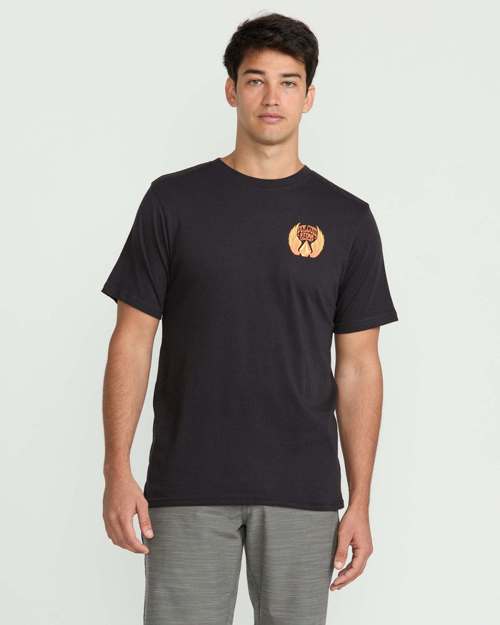 Men's Dactyl Short Sleeve Tee-Washed Black Heather-Volcom