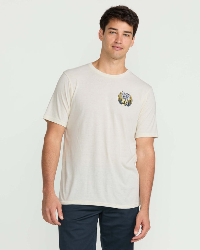 Men's Dactyl Short Sleeve Tee-Off White Heather-Volcom