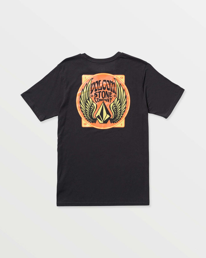 Men's Dactyl Short Sleeve Tee-Washed Black Heather-Volcom