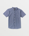 Men's Date Knight Short Sleeve Shirt-Blue Wash-Volcom