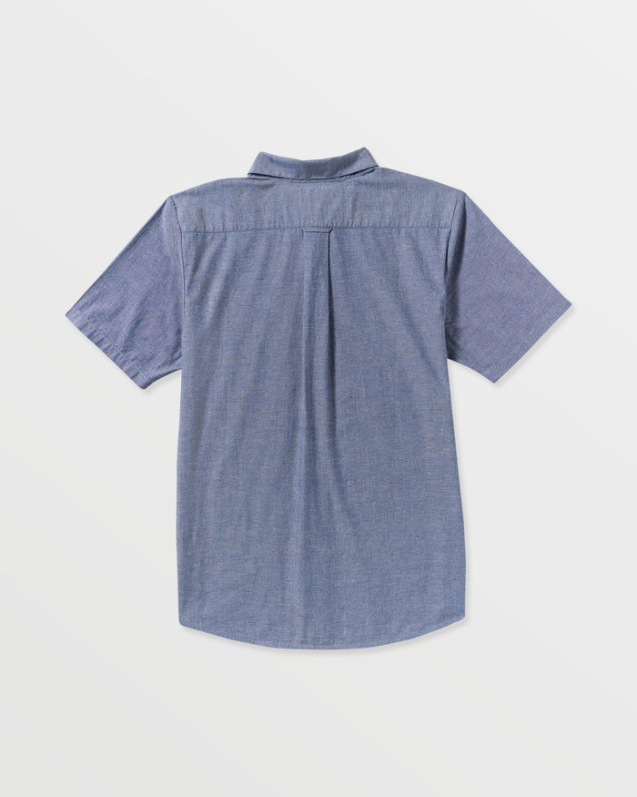 Men's Date Knight Short Sleeve Shirt-Blue Wash-Volcom
