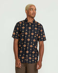 Men's Desert Dobby Short Sleeve Shirt-Black-Volcom