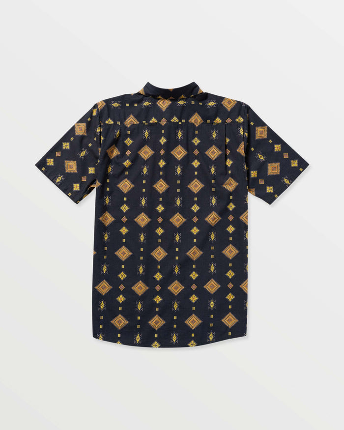 Men's Desert Dobby Short Sleeve Shirt-Black-Volcom