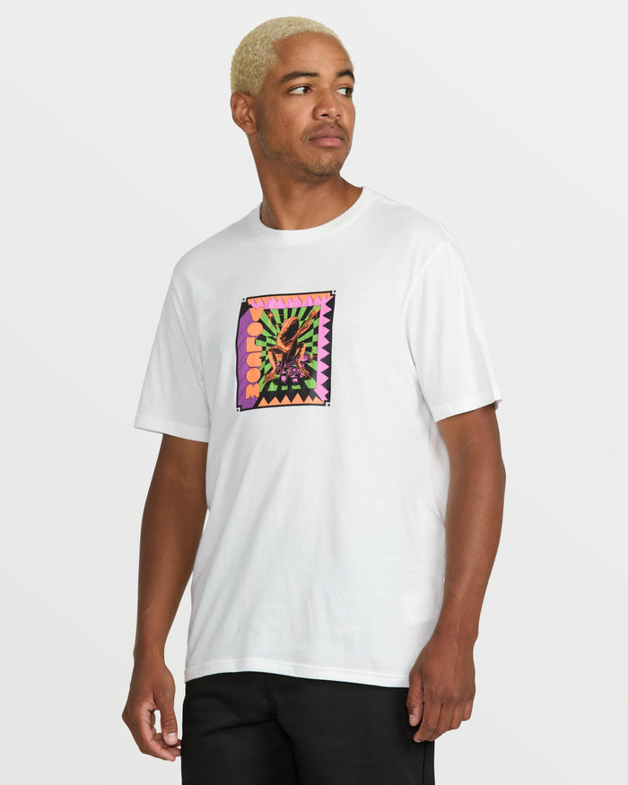 Men's Doom Frog Short Sleeve Tee-Off White-Volcom