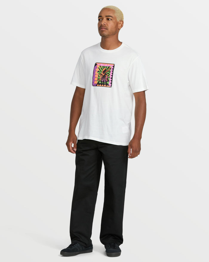 Men's Doom Frog Short Sleeve Tee-Off White-Volcom