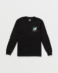 Men's Drewtoonz Long Sleeve Tee-Black-Volcom