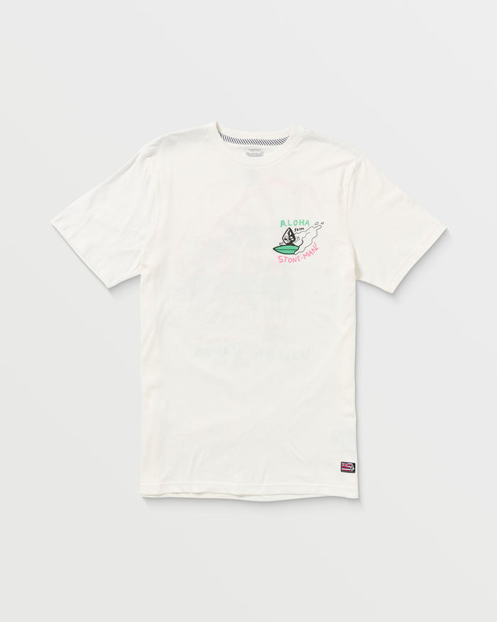 Men's Drewtoonz Short Sleeve Tee-Off White-Volcom