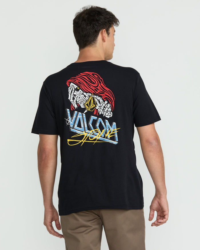 Men's Dropped This Short Sleeve Tee-Antique Black-Volcom