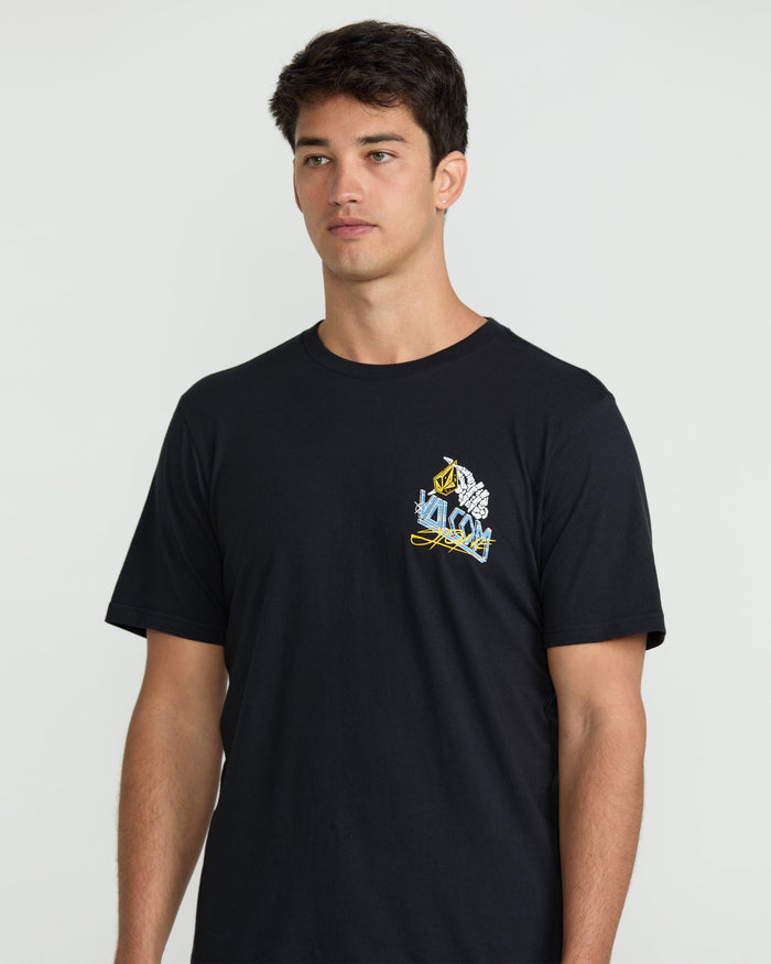 Men's Dropped This Short Sleeve Tee-Antique Black-Volcom