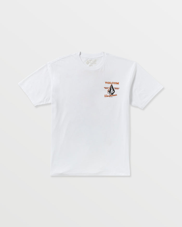 Men's Enamel Short Sleeve Tee-White-Volcom