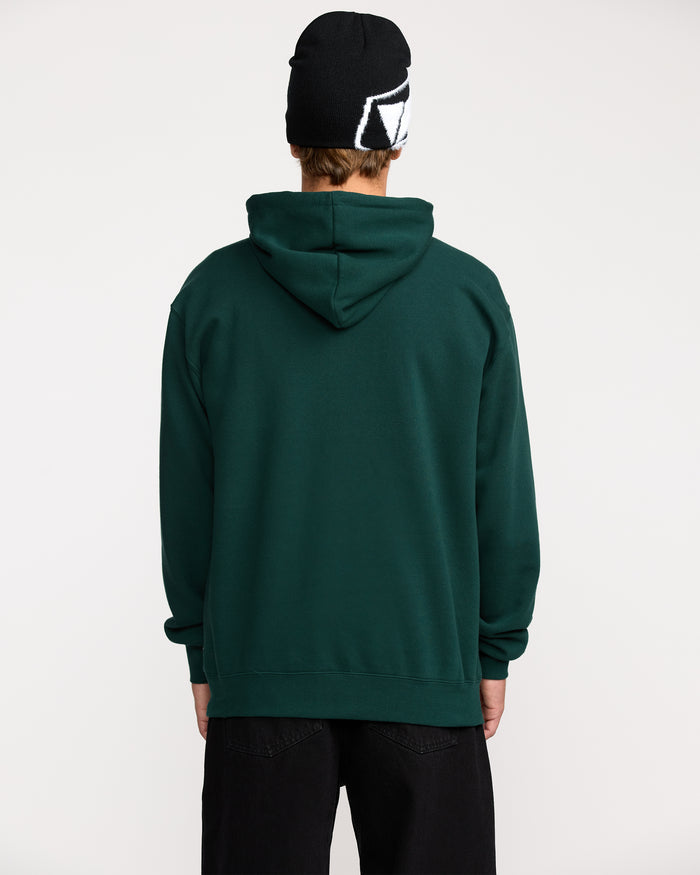 Men's Essential Hoodie-Black Green-Volcom