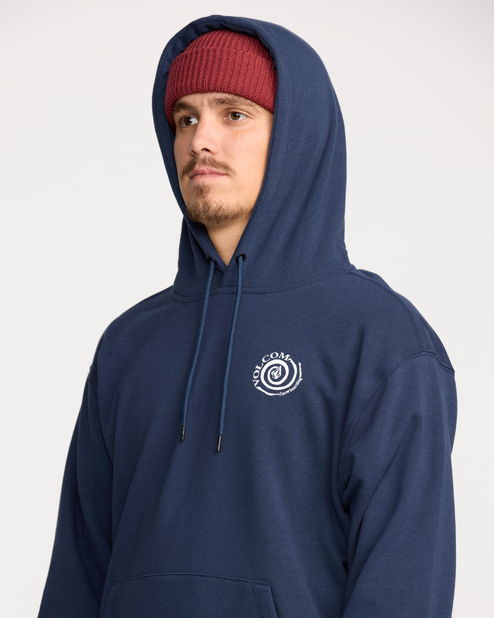Men's Essential Hoodie-Deep Blue-Volcom