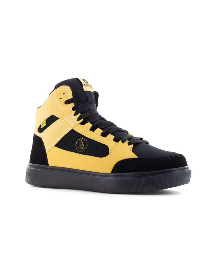Men's Evolve Safety Toe High Top Work Sneakers-Wheat and Black-Volcom
