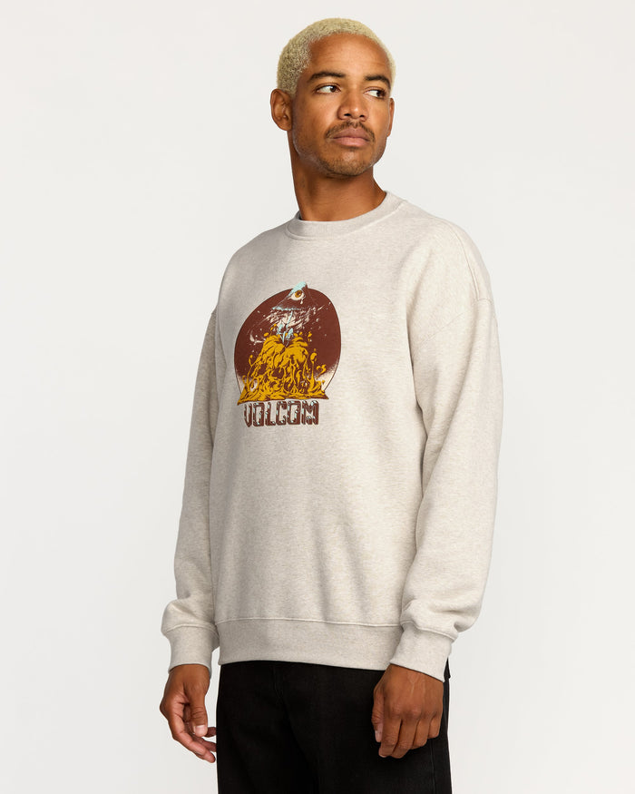 Men's Featured Artist Callum Rooney Crew-Dust Heather-Volcom