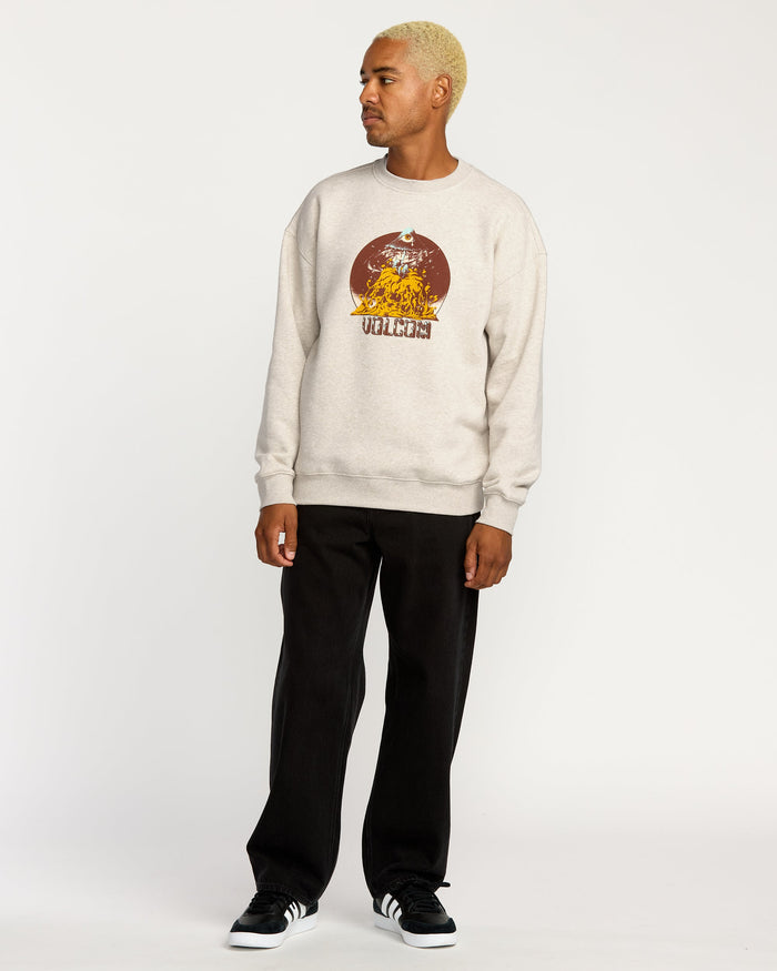 Men's Featured Artist Callum Rooney Crew-Dust Heather-Volcom