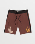 Men's Featured Artist Callum Rooney Mod 20" Boardshorts-Pepper Red-Volcom