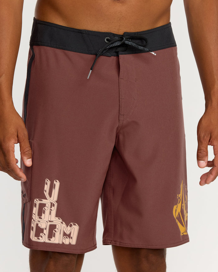 Men's Featured Artist Callum Rooney Mod 20" Boardshorts-Pepper Red-Volcom