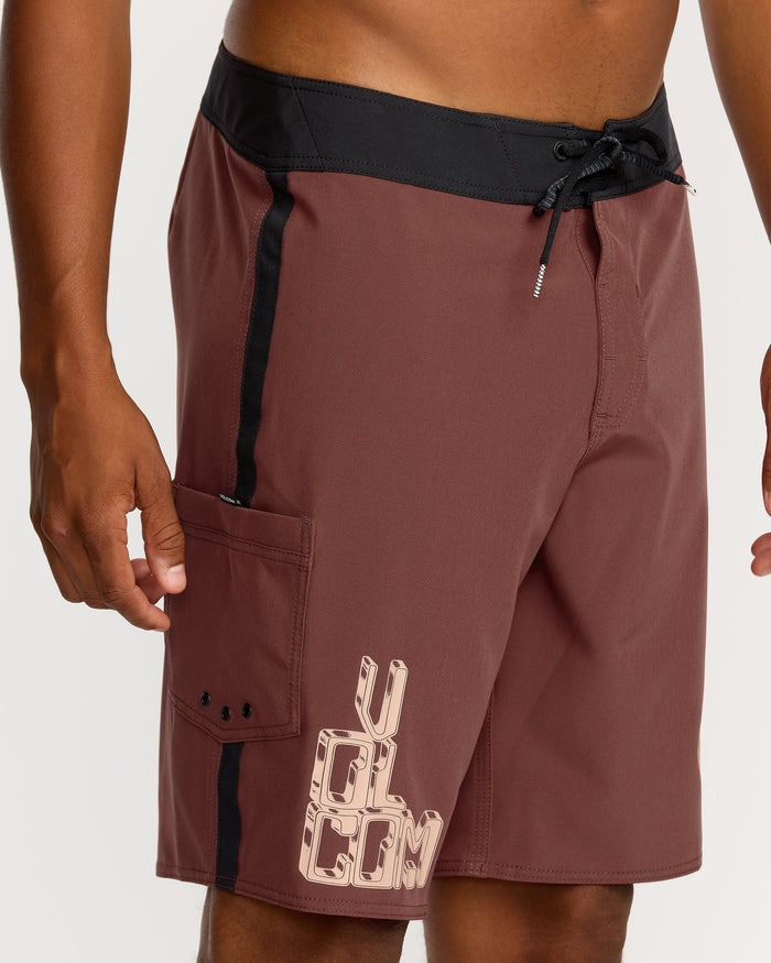 Men's Featured Artist Callum Rooney Mod 20" Boardshorts-Pepper Red-Volcom