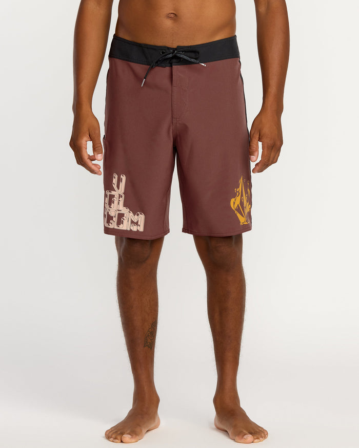 Men's Featured Artist Callum Rooney Mod 20" Boardshorts-Pepper Red-Volcom