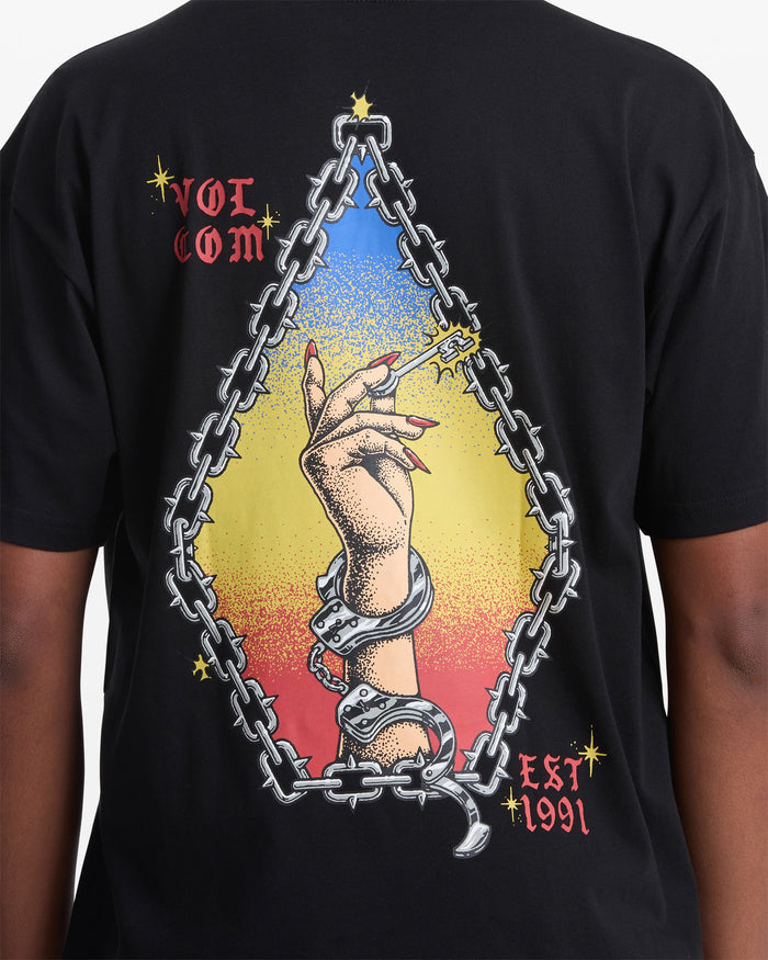 Volcom Men's Featured Artist Daniel Shepard Unlocked Short Sleeve Tee