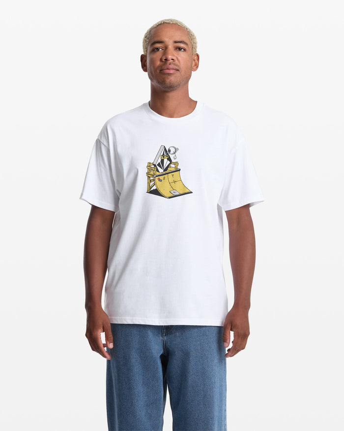 Men's Featured Artist Daniel Shepard Walleye Short Sleeve Tee-White-Volcom