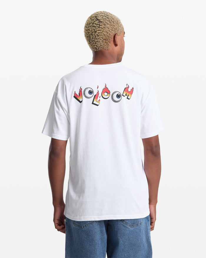 Volcom Men's Featured Artist Daniel Shepard Walleye Short Sleeve Tee