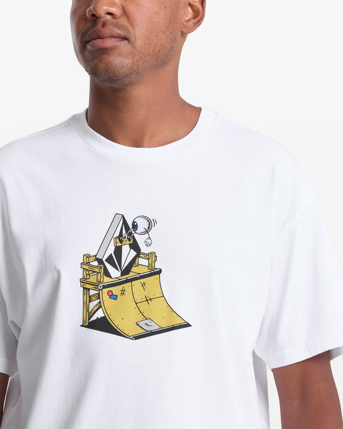 Men's Featured Artist Daniel Shepard Walleye Short Sleeve Tee-White-Volcom