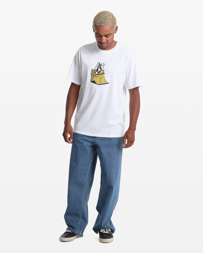 Men's Featured Artist Daniel Shepard Walleye Short Sleeve Tee-White-Volcom