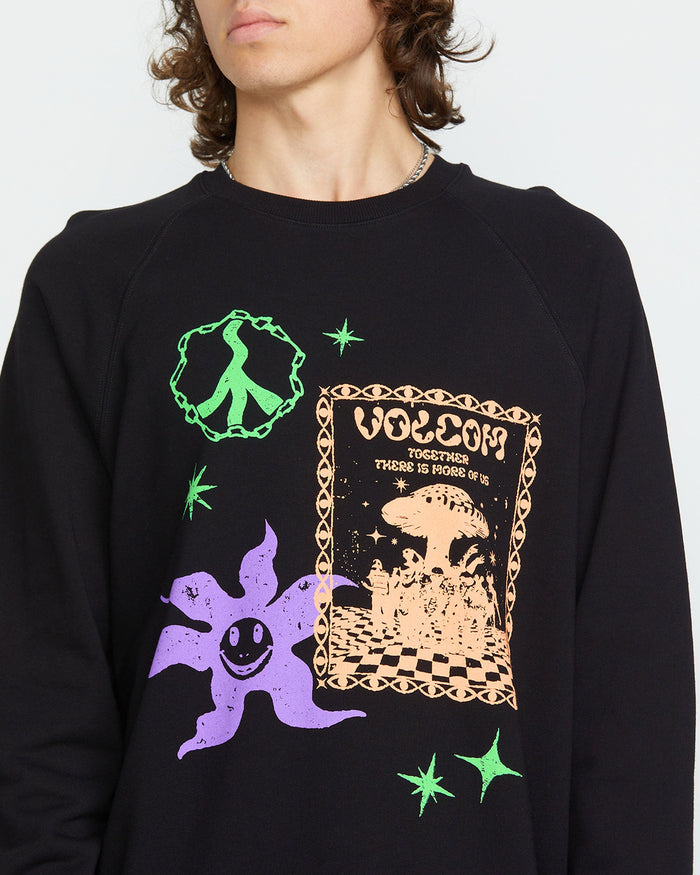 Men's Featured Artist F Rygalski Crew-Black-Volcom