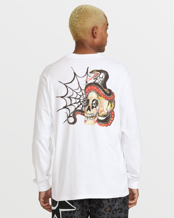 Men's Featured Artist Seth Conboy Long Sleeve Tee-White-Volcom