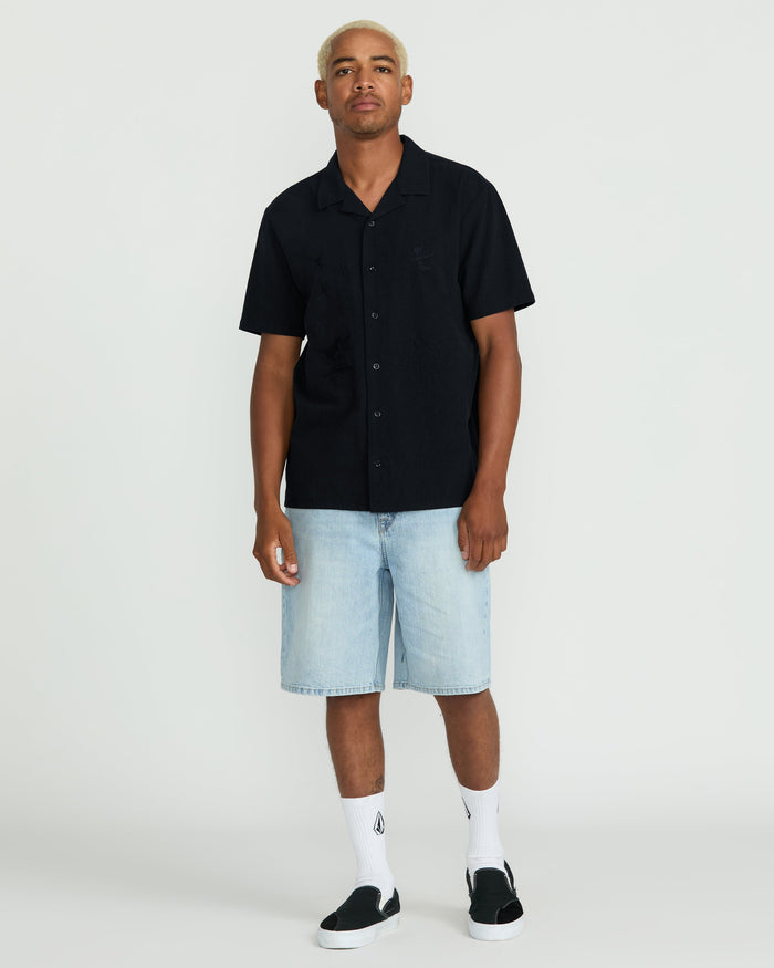 Men's Featured Artist Seth Conboy Short Sleeve Shirt-Black-Volcom
