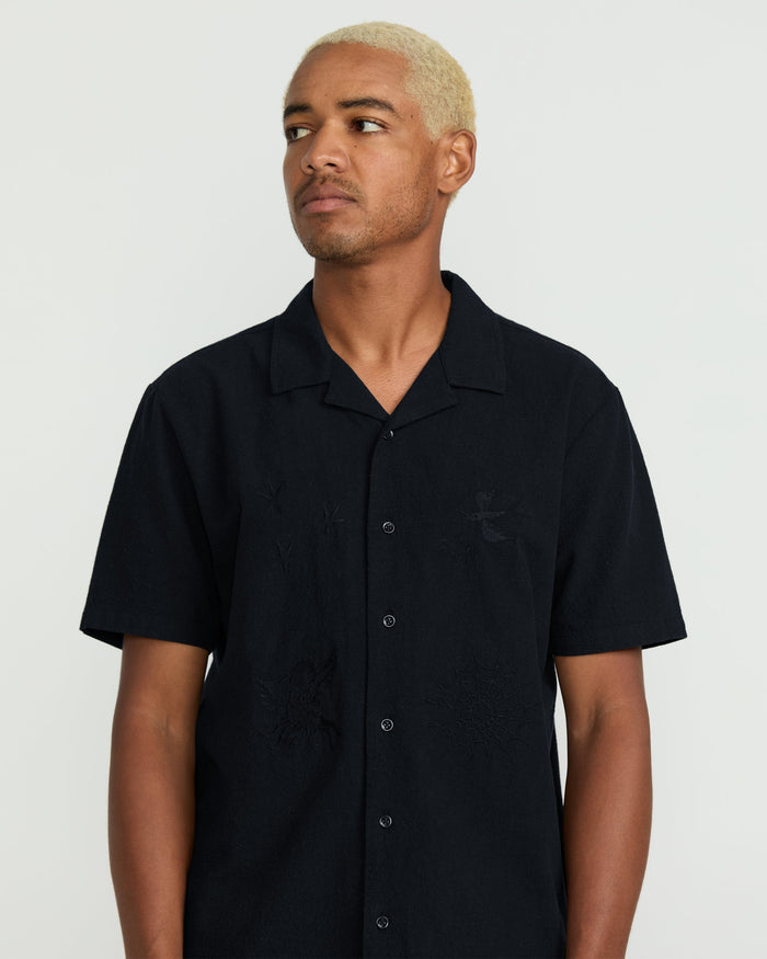 Men's Featured Artist Seth Conboy Short Sleeve Shirt-Black-Volcom