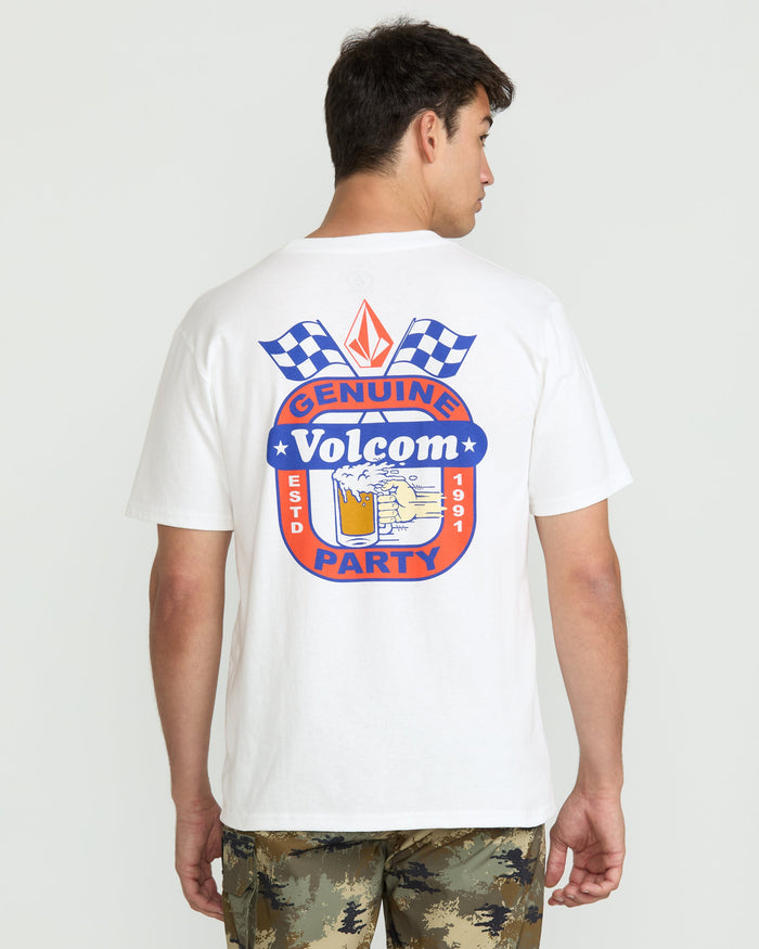 Men's Fifth Gear Short Sleeve Tee-White-Volcom
