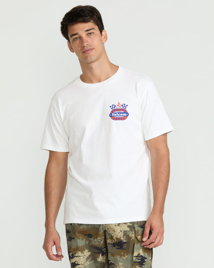 Men's Fifth Gear Short Sleeve Tee-White-Volcom