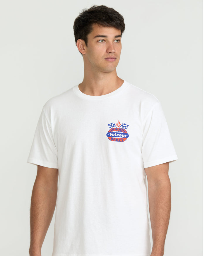 Men's Fifth Gear Short Sleeve Tee-White-Volcom