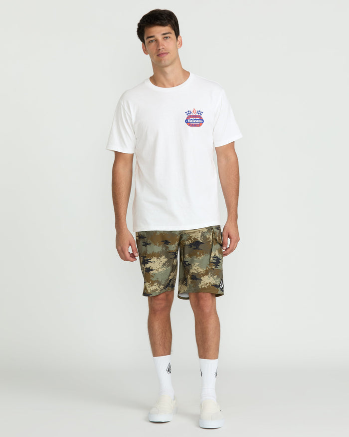 Men's Fifth Gear Short Sleeve Tee-White-Volcom