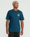 Men's Flyover Short Sleeve Tee-Deep Blue-Volcom