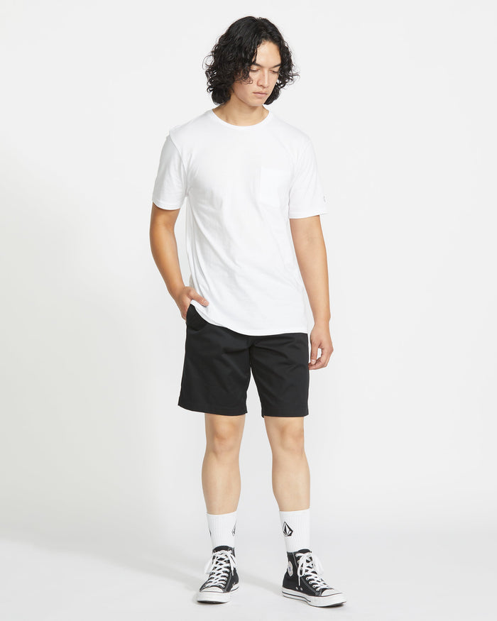 Men's Frickin Elastic Waist Shorts 19"-Black-Volcom