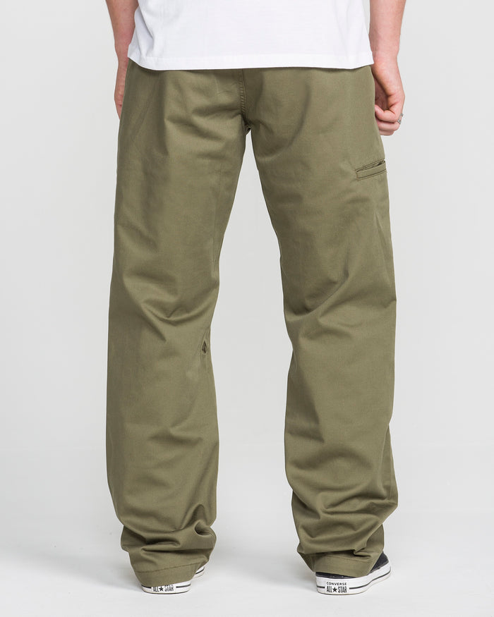 Men's Frickin Relaxed Chino Pants-Olive-Volcom