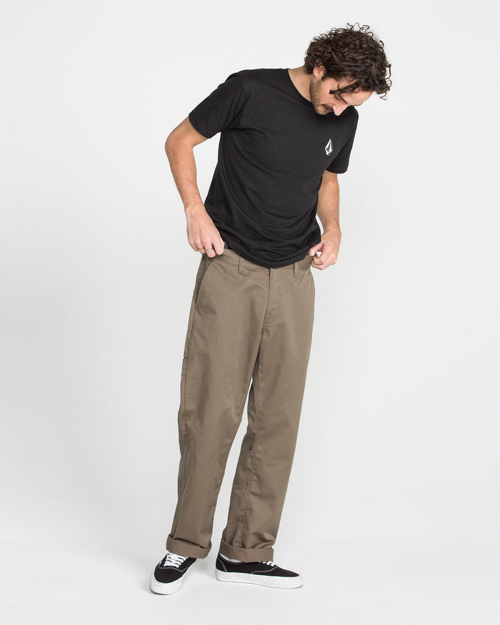 Men's Frickin Relaxed Chino Pants-Mushroom-Volcom