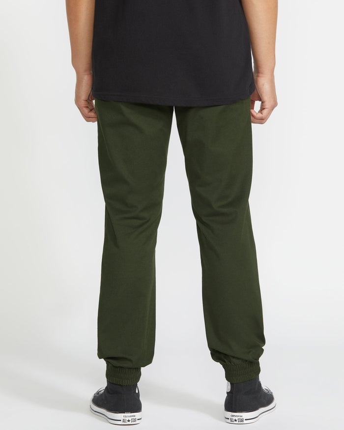 Men's Frickin Slim Joggers-Dark Green-Volcom