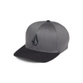 Men's Full Stone Flexfit Hat-Asphalt Black-Volcom
