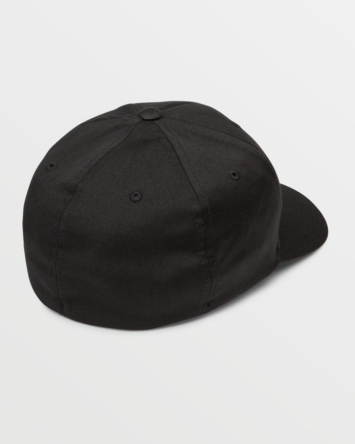 Men's Full Stone Flexfit Hat-Black-Volcom