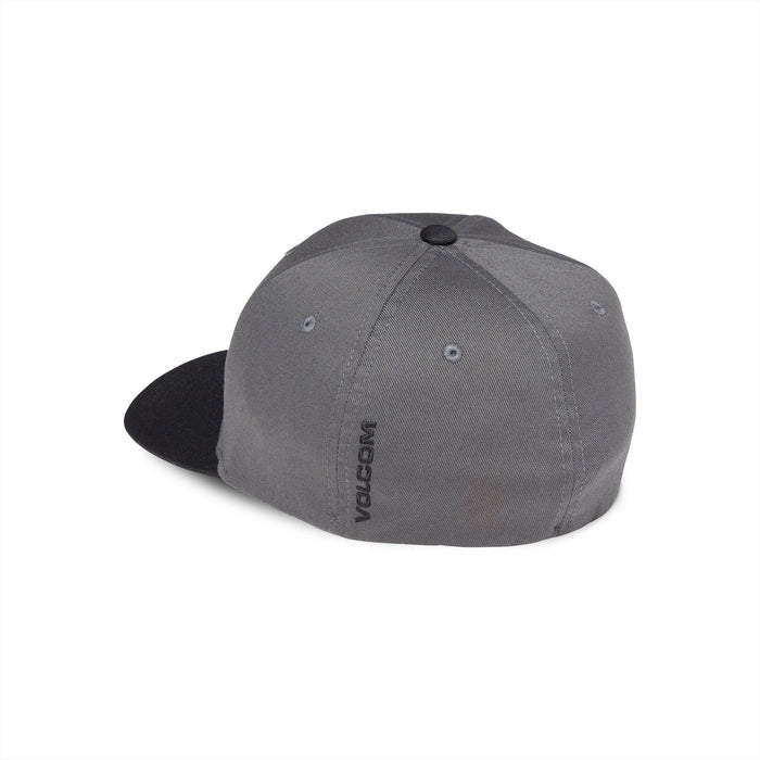 Men's Full Stone Flexfit Hat-Asphalt Black-Volcom