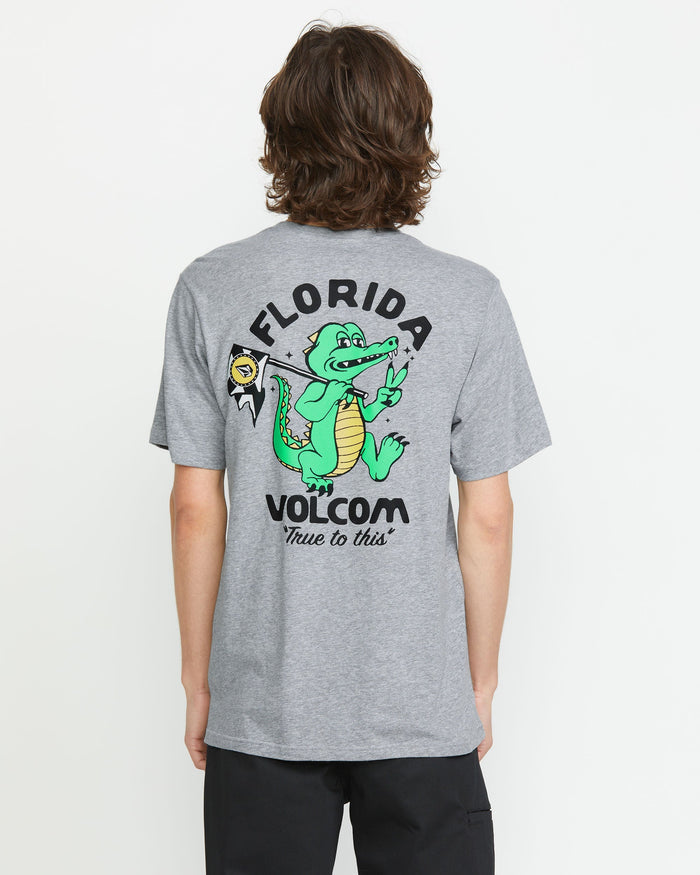 Men's Gatornation Short Sleeve Tee-Heather Grey-Volcom