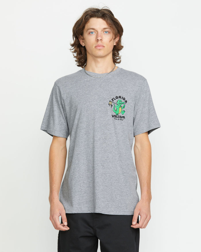 Men's Gatornation Short Sleeve Tee-Heather Grey-Volcom