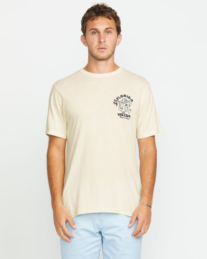 Men's Gatornation Short Sleeve Tee-Off White Heather-Volcom