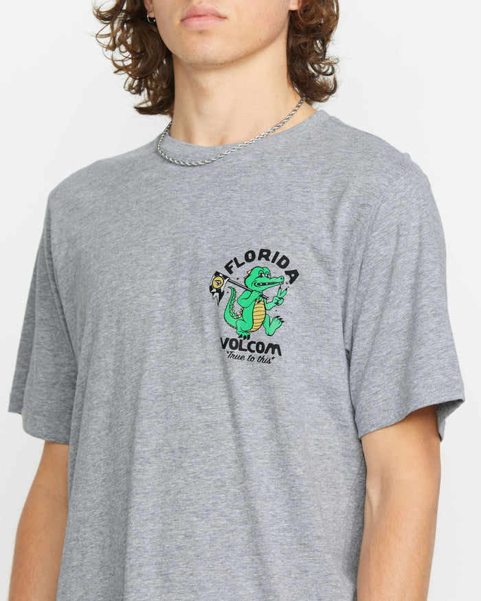 Men's Gatornation Short Sleeve Tee-Heather Grey-Volcom