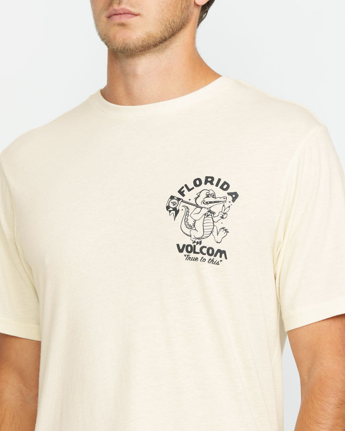 Men's Gatornation Short Sleeve Tee-Off White Heather-Volcom